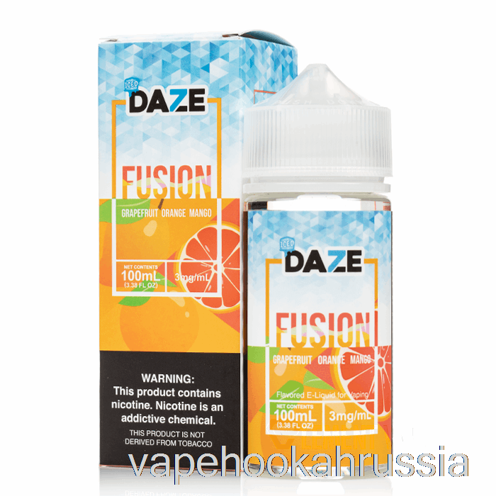 Vape Russia ледяной грейпфрут апельсин манго - 7 Daze Fusion - 100мл 0мг